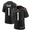 Men Cincinnati Bengals Ja'marr Chase #1 Black Game Jersey - uafactory