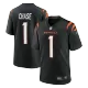 Men Cincinnati Bengals Ja'marr Chase #1 Black Game Jersey - uafactory