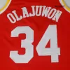 Men's Houston Rockets Hakeem Olajuwon #34 Red Retro Jersey 1993/94 - uafactory