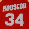 Men's Houston Rockets Hakeem Olajuwon #34 Red Retro Jersey 1993/94 - uafactory