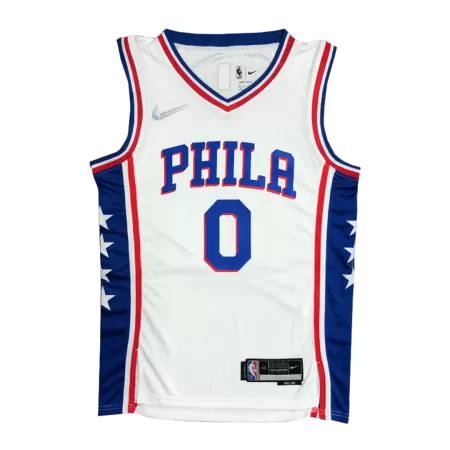 Philadelphia 76ers Tyrese Maxey #0 2021/22 Swingman Jersey White for men - Association Edition - uafactory