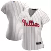 Women Philadelphia Phillies Home White&Scarlet MLB Jersey - uafactory