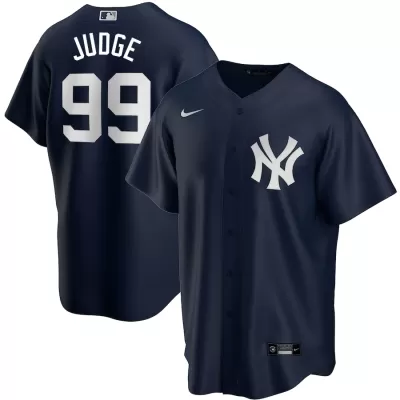 Men New York Yankees Aaron Judge #99 Home Navy MLB Jersey - uafactory