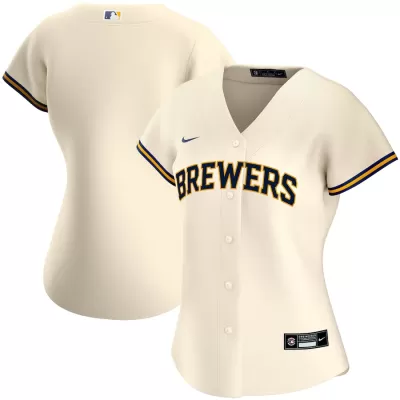 Women Milwaukee Brewers Home Cream MLB Jersey - uafactory