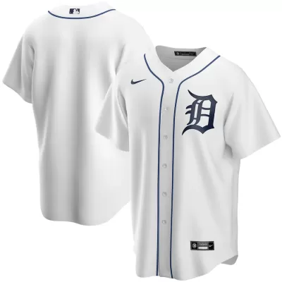 Men Detroit Tigers Home White MLB Jersey - uafactory