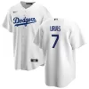 Men Los Angeles Dodgers Julio Urías #7 Home White MLB Jersey - uafactory