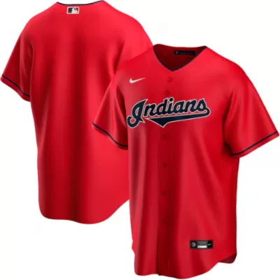 Men Cleveland Indians Red Alternate MLB Jersey - uafactory