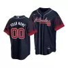 Men Atlanta Braves Navy Alternate MLB Jersey - uafactory