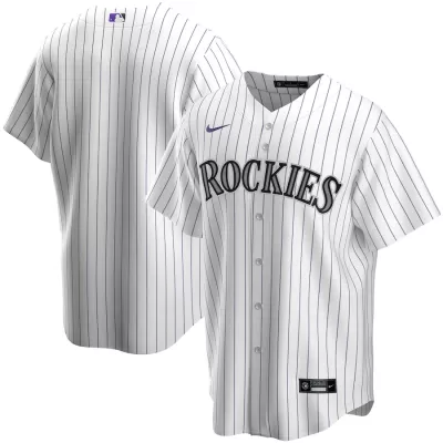 Men Colorado Rockies Home White MLB Jersey - uafactory