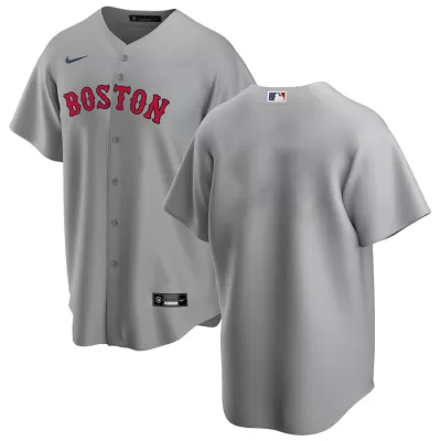 Men Boston Red Sox Grey MLB Jersey - uafactory