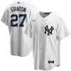 Men New York Yankees Giancarlo Stanton #27 Home White MLB Jersey - uafactory