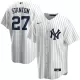 Men New York Yankees Giancarlo Stanton #27 Home White MLB Jersey - uafactory