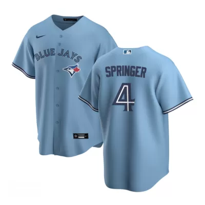 Men Toronto Blue Jays George Springer #4 Light Blue Alternate MLB Jersey - uafactory