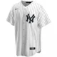 Men New York Yankees Derek Jeter #2 Home White MLB Jersey - uafactory