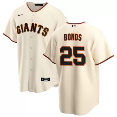 Men San Francisco Giants BONDS #25 Home Cream MLB Jersey - uafactory