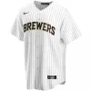 Men Milwaukee Brewers White Alternate Custom MLB Jersey - uafactory