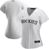 Women Colorado Rockies Home White MLB Jersey - uafactory