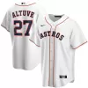 Men Houston Astros José Altuve #27 Home White MLB Jersey - uafactory