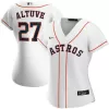 Women Houston Astros José Altuve #27 Home White MLB Jersey - uafactory