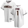 Men Arizona Diamondbacks Jarrod Dyson #1 Home White MLB Jersey - uafactory