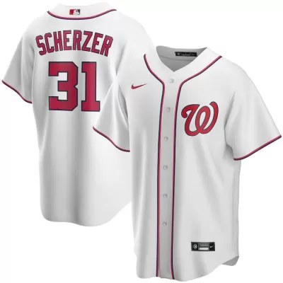 Men Washington Nationals Max Scherzer #31 Home White MLB Jersey - uafactory