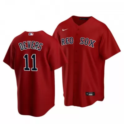 Men Boston Red Sox Rafael Devers #11 Home Red MLB Jersey - uafactory