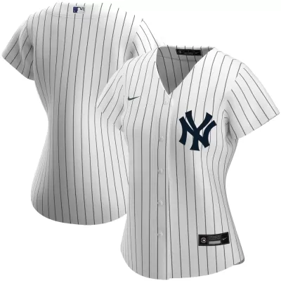 Women New York Yankees Home White MLB Jersey - uafactory