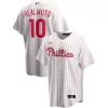 Men Philadelphia Phillies J. T. Realmuto #10 Home White&Red MLB Jersey - uafactory