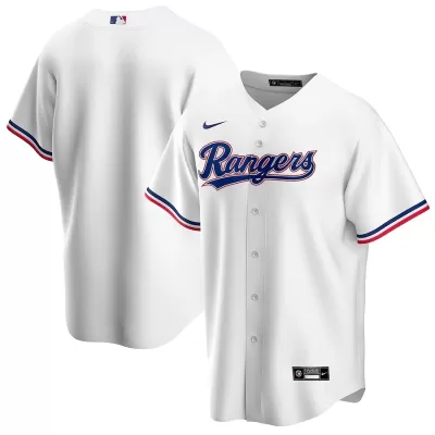 Men Texas Rangers Home White MLB Jersey - uafactory