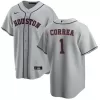 Men Houston Astros Carlos Correa #1 Home Gray MLB Jersey - uafactory