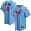 Men St. Louis Cardinals Yadier Molina #4 Light Blue Alternate MLB Jersey - uafactory