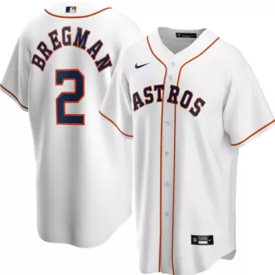 Men Houston Astros Alex Bregman #2 Home White MLB Jersey - uafactory