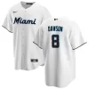 Men Miami Marlins Andre Dawson #8 Home White MLB Jersey - uafactory