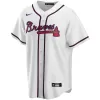 Men Atlanta Braves Dansby Swanson #7 Home White MLB Jersey - uafactory