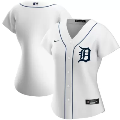 Women Detroit Tigers Home White MLB Jersey - uafactory