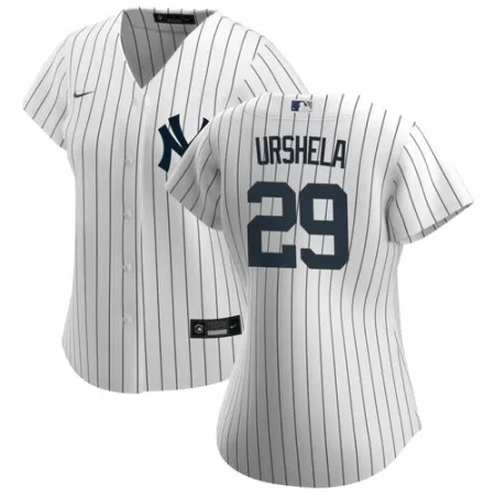Women New York Yankees Gio Urshela #29 Home White MLB Jersey - uafactory