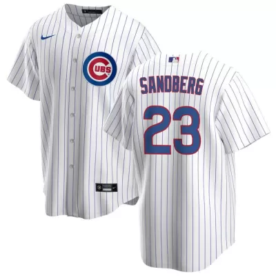 Men Chicago Cubs Ryne Sandberg #23 Home White MLB Jersey - uafactory