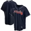 Men Atlanta Braves Navy Alternate MLB Jersey - uafactory