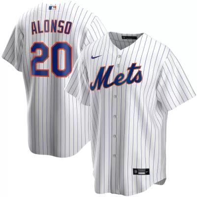 Men New York Mets Pete Alonso #20 Home White MLB Jersey - uafactory