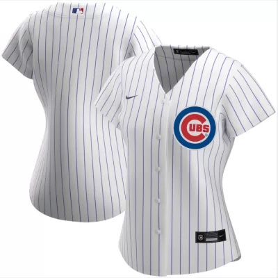 Women Chicago Cubs Home White&Royal MLB Jersey - uafactory