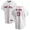 Men Boston Red Sox Ted Williams #9 Home White MLB Jersey - uafactory