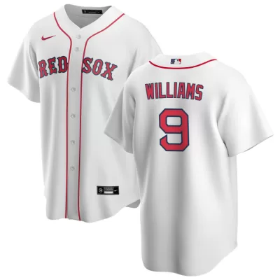 Men Boston Red Sox Ted Williams #9 Home White MLB Jersey - uafactory