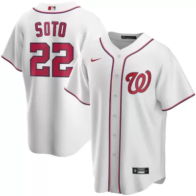 Men Washington Nationals Juan Soto #22 Home White MLB Jersey - uafactory