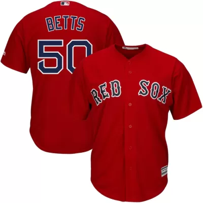 Men Boston Red Sox BETTS #50 Red Alternate MLB Jersey - uafactory