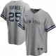 Men New York Yankees Gleyber Torres #25 Grey Alternate MLB Jersey - uafactory
