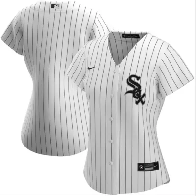 Women Chicago White Sox Home White&Black MLB Jersey - uafactory