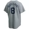 Men Boston Red Sox Carl Yastrzemski #8 Grey MLB Jersey - uafactory