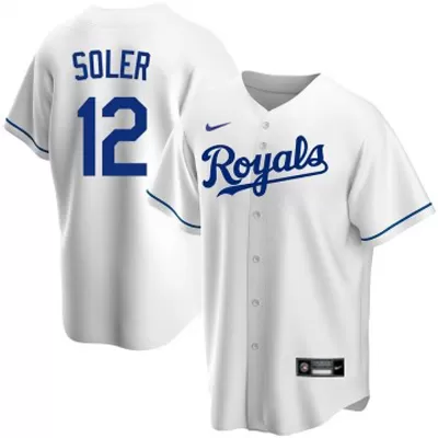 Men Kansas City Royals Jorge Soler #12 Home White MLB Jersey - uafactory