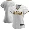 Women San Diego Padres Home White&Brown MLB Jersey - uafactory