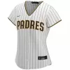 Women San Diego Padres Home White&Brown MLB Jersey - uafactory